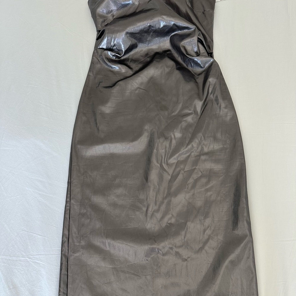 Zara Metallic Strapless Dress - Picture 3 of 10